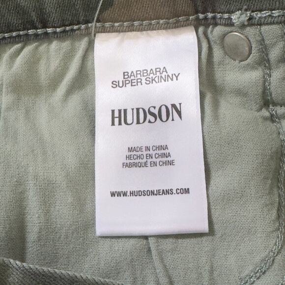 HUDSON BARBARA SUPER SKINNY ANKLE JEANS IN CAMO PRINT NWT WOMEN'S SIZE 26 - Picture 12 of 15